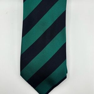 Classic Striped Green and Black Tie